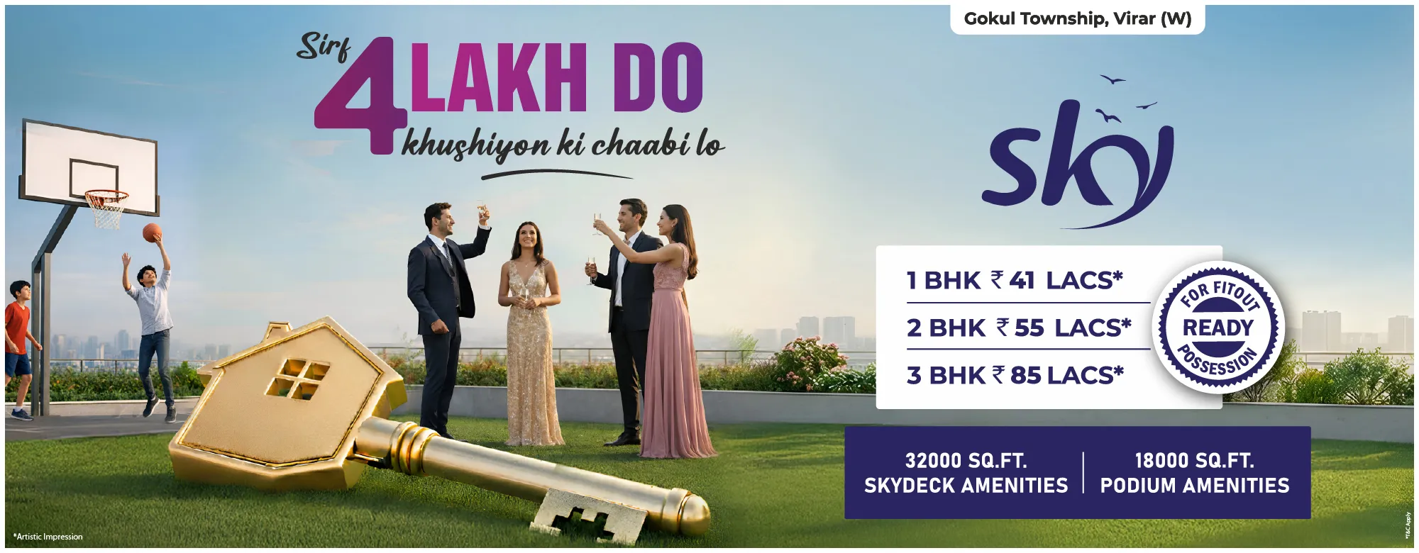 1, 2 BHK Flats in Virar West