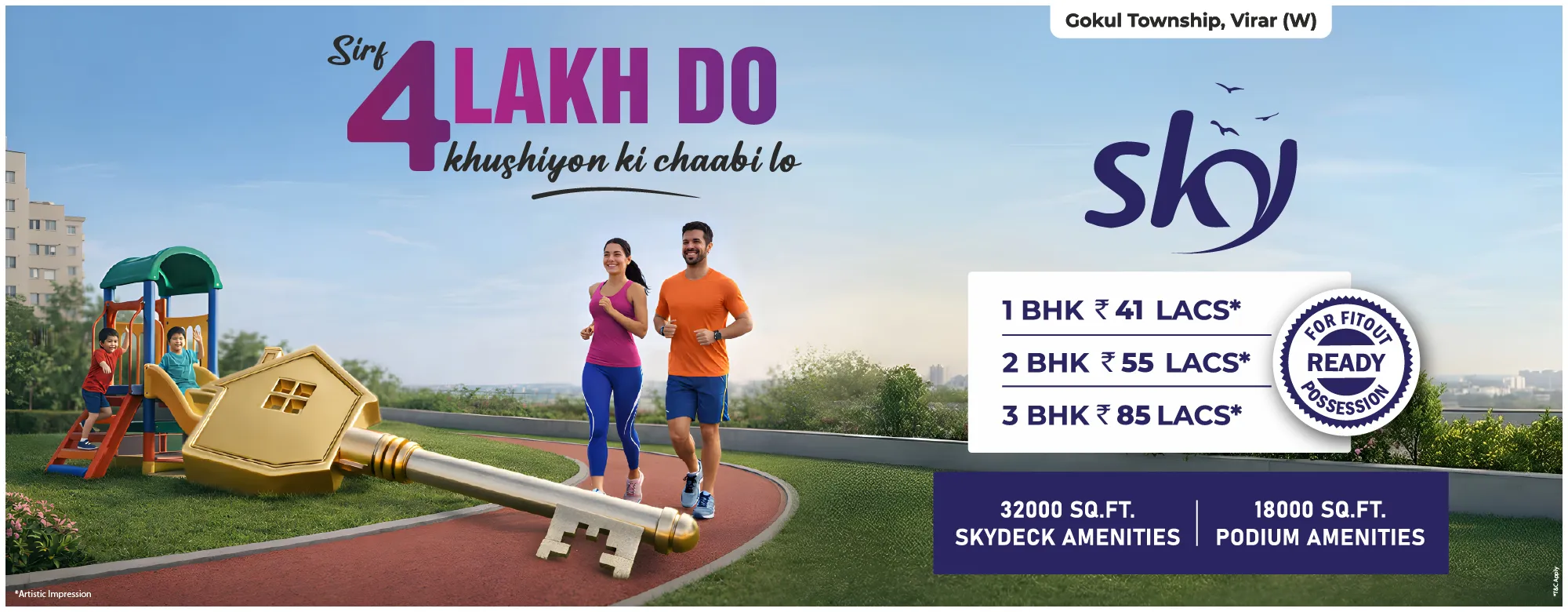 1, 2 BHK Flats in Virar West