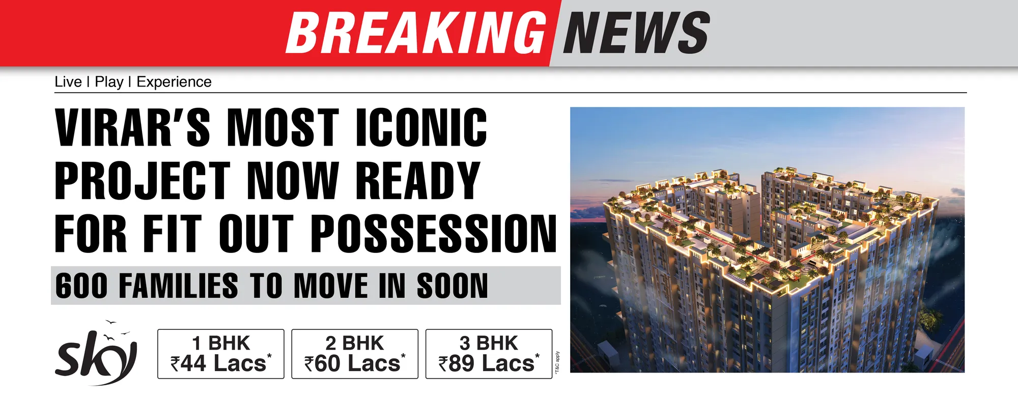 1, 2 & 3 BHK Apartment in Virar West